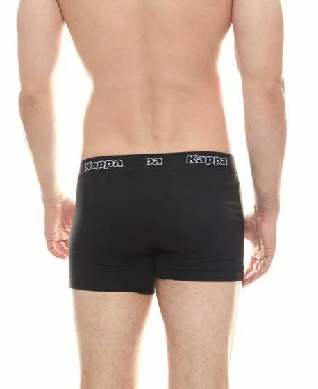 2 x Kappa Trunks Mens Black Boxers Underwear Trunk Boxer Shorts