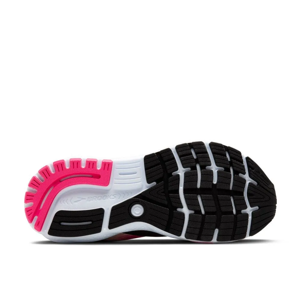 Brooks Ghost 16 Narrow (Womens) - Black/Pink/Yellow