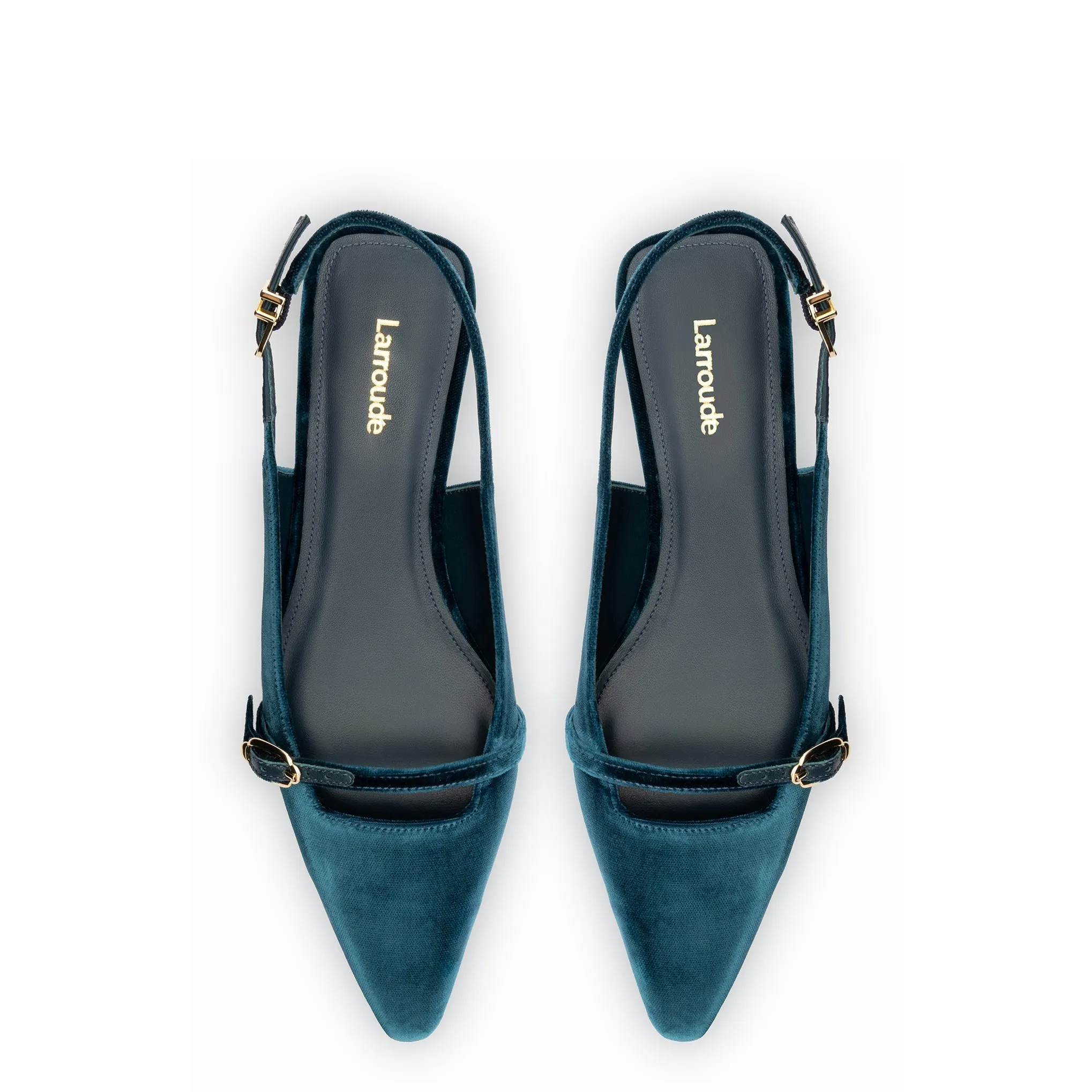 Ines Flat In Deepsea Velvet