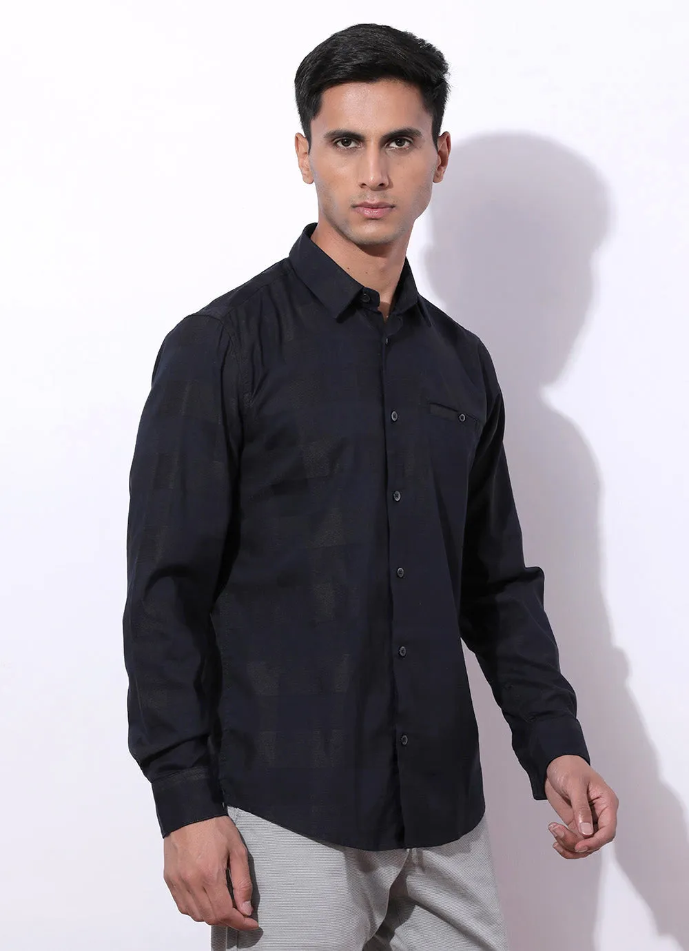 Lavish Navy Checked