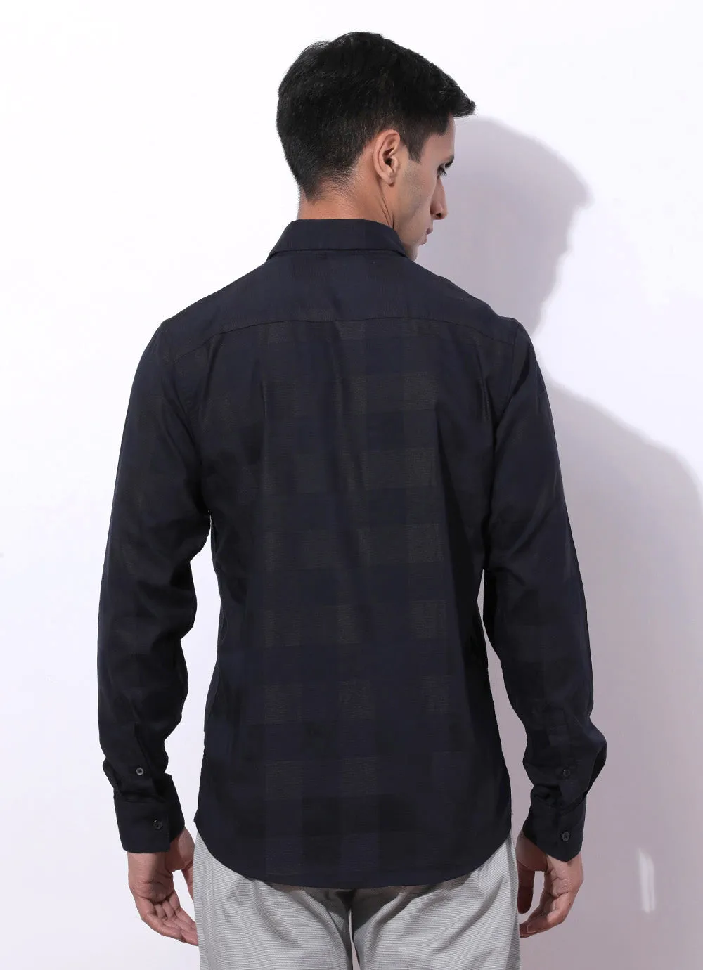 Lavish Navy Checked