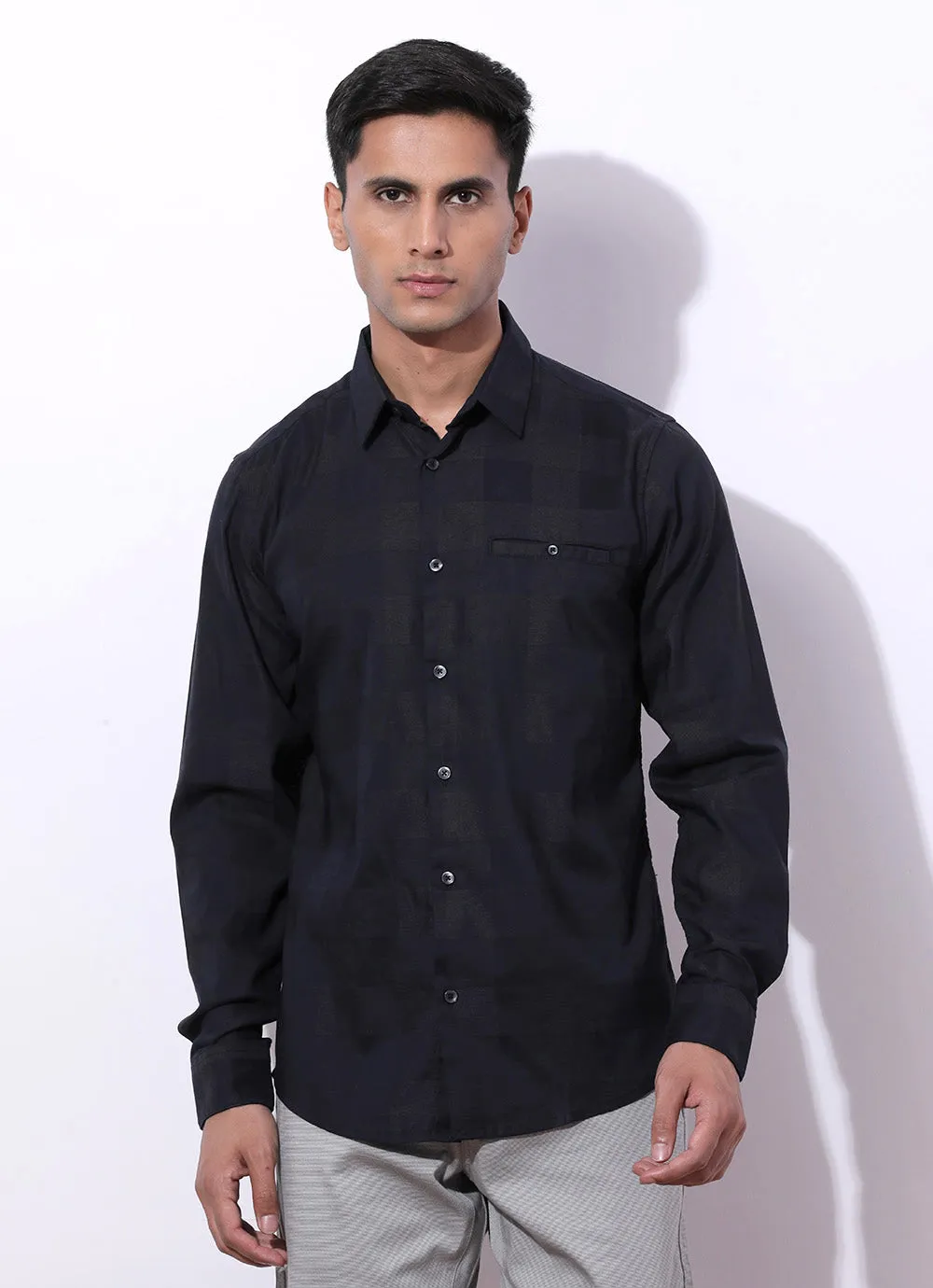 Lavish Navy Checked