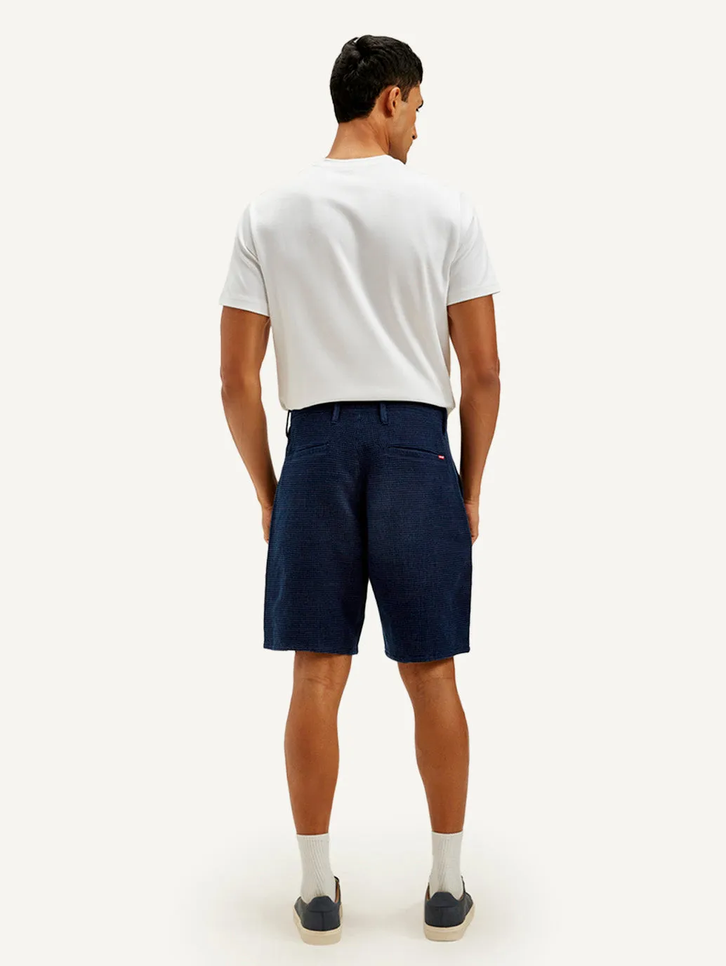 Men's Navy Tapered Shorts