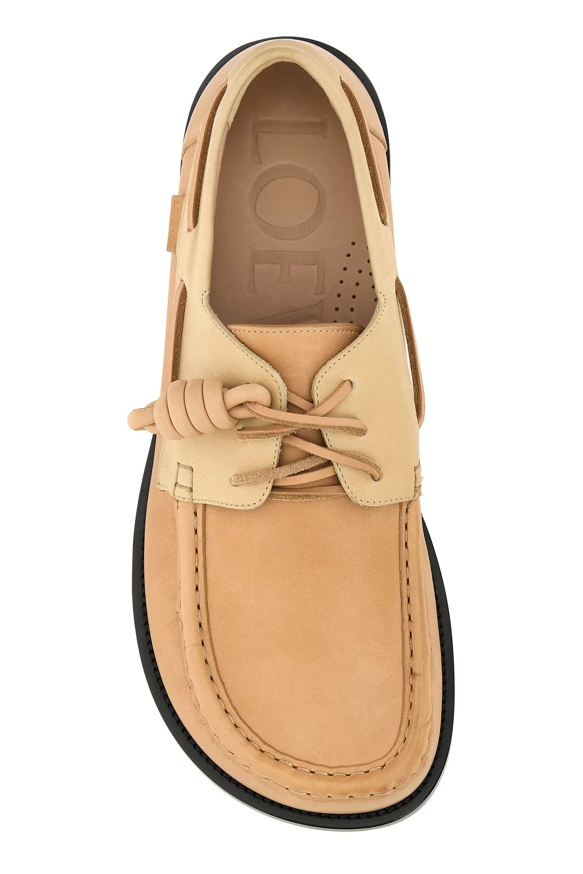 Peach leather Campo Boat loafers