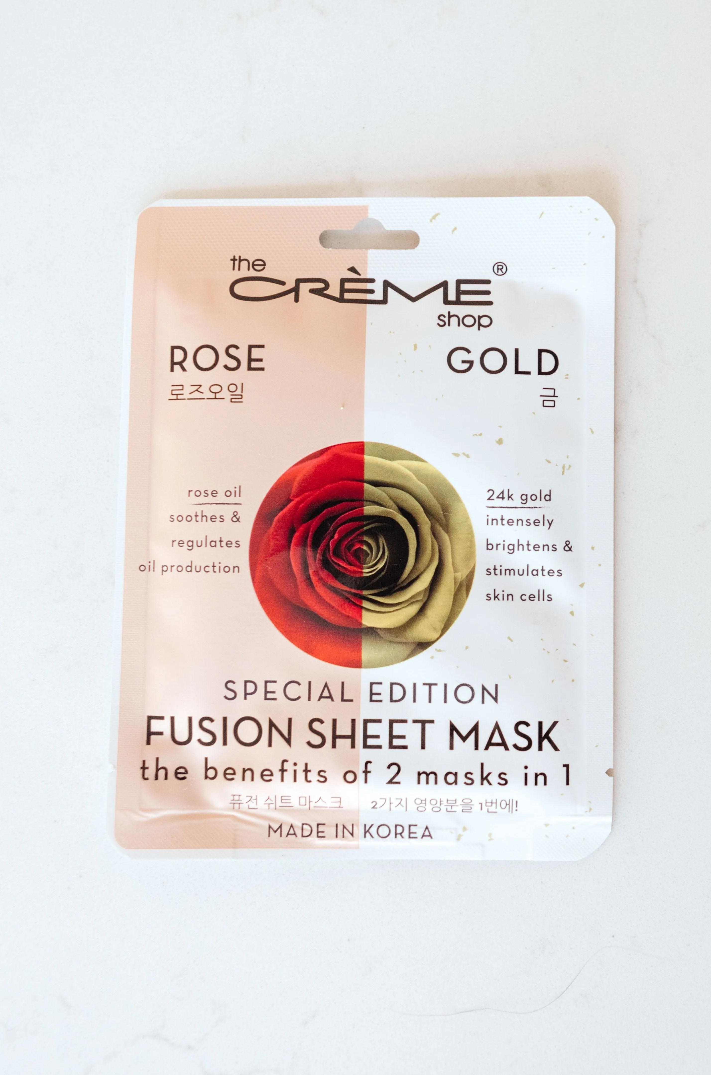Rose Meets Gold Face Mask
