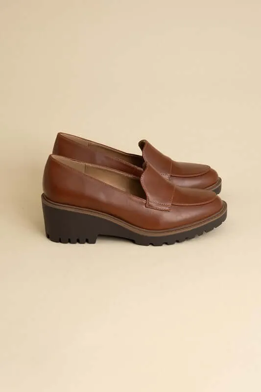 Smart Heeled Loafers in Black or  Brown