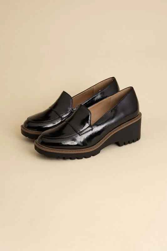 Smart Heeled Loafers in Black or  Brown