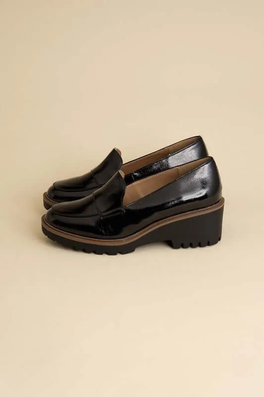 Smart Heeled Loafers in Black or  Brown