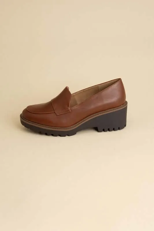 Smart Heeled Loafers in Black or  Brown