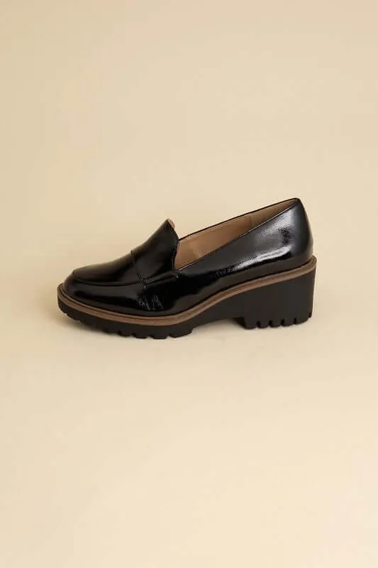 Smart Heeled Loafers in Black or  Brown