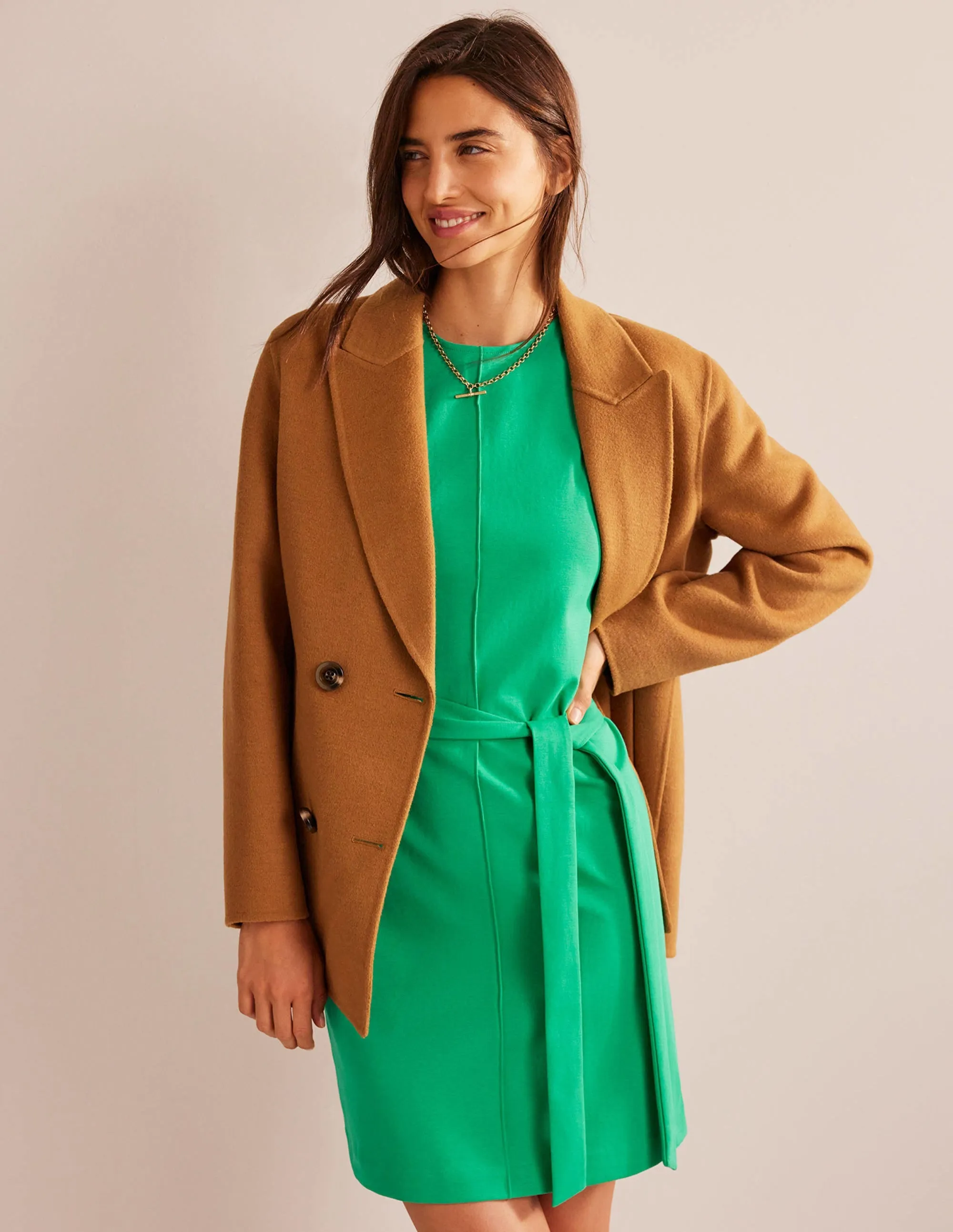 Tara Ponte T-Shirt Dress-Meadow Green
