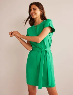 Tara Ponte T-Shirt Dress-Meadow Green