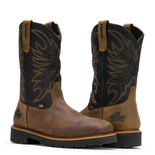 Thorogood Men's Wellington Brown Waterproof Steel Toe Work Boots 804-4330