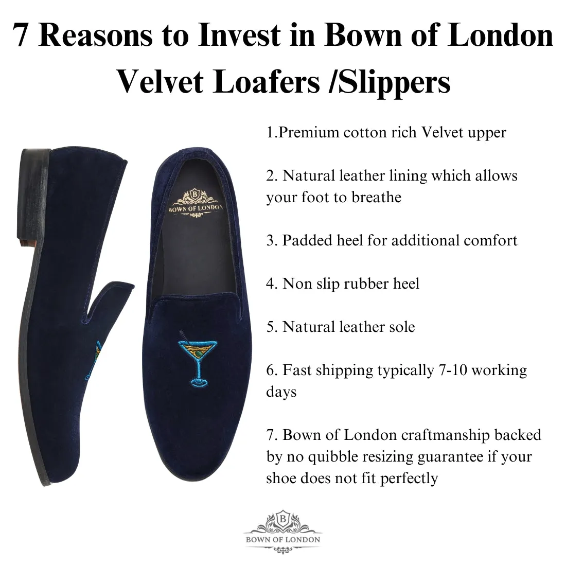 Velvet Loafer/Slipper Plain Black